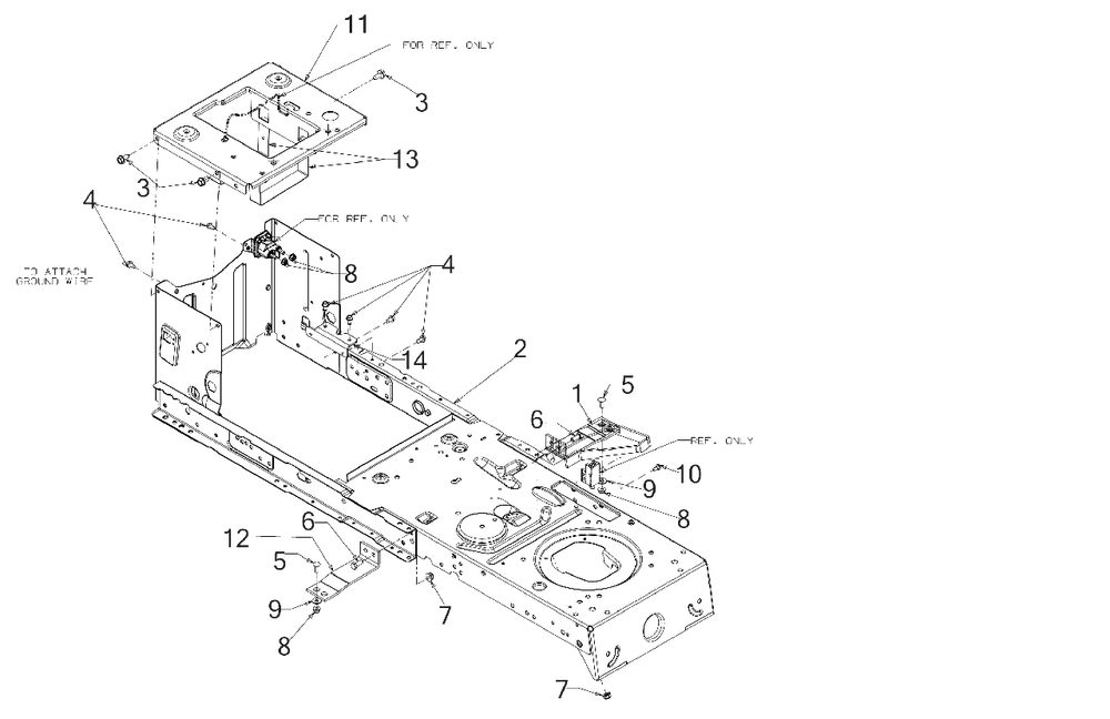 Frame Diagram and Parts List for 13AN775S345 2019 Yard Machines Lawn Tractor